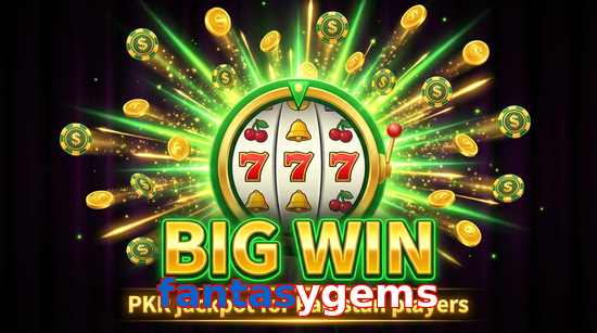 Big win animation on Fantasygems slot game